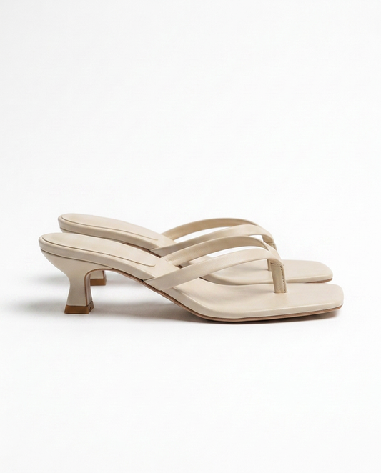 La Slide white flat sandals — ROSSACASA